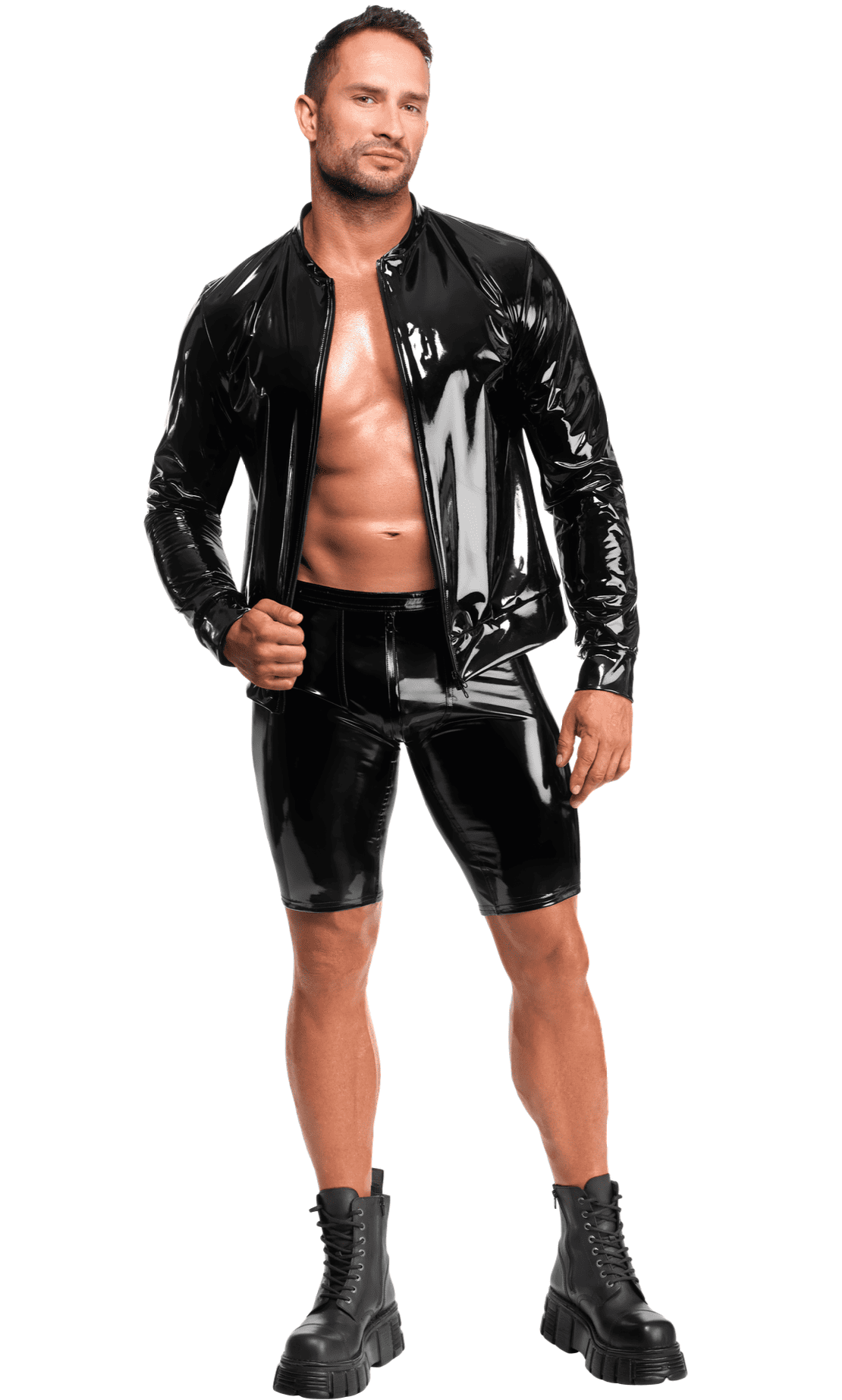 Noir Handmade H094 Voltage PVC Biker Shorts