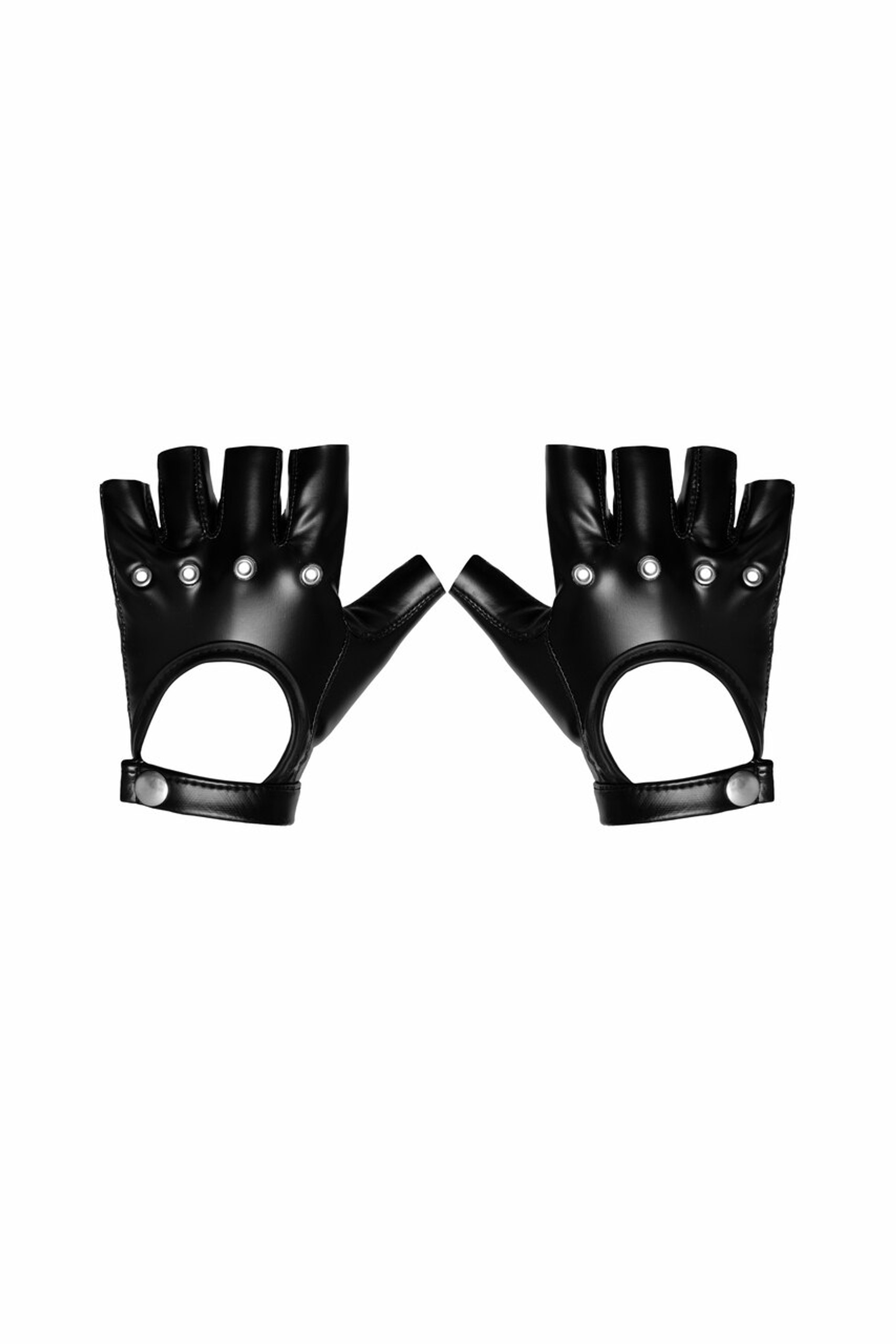 Noir Handmade F264 Powerwetlook fingerlose Handschuhe - ONE SIZE