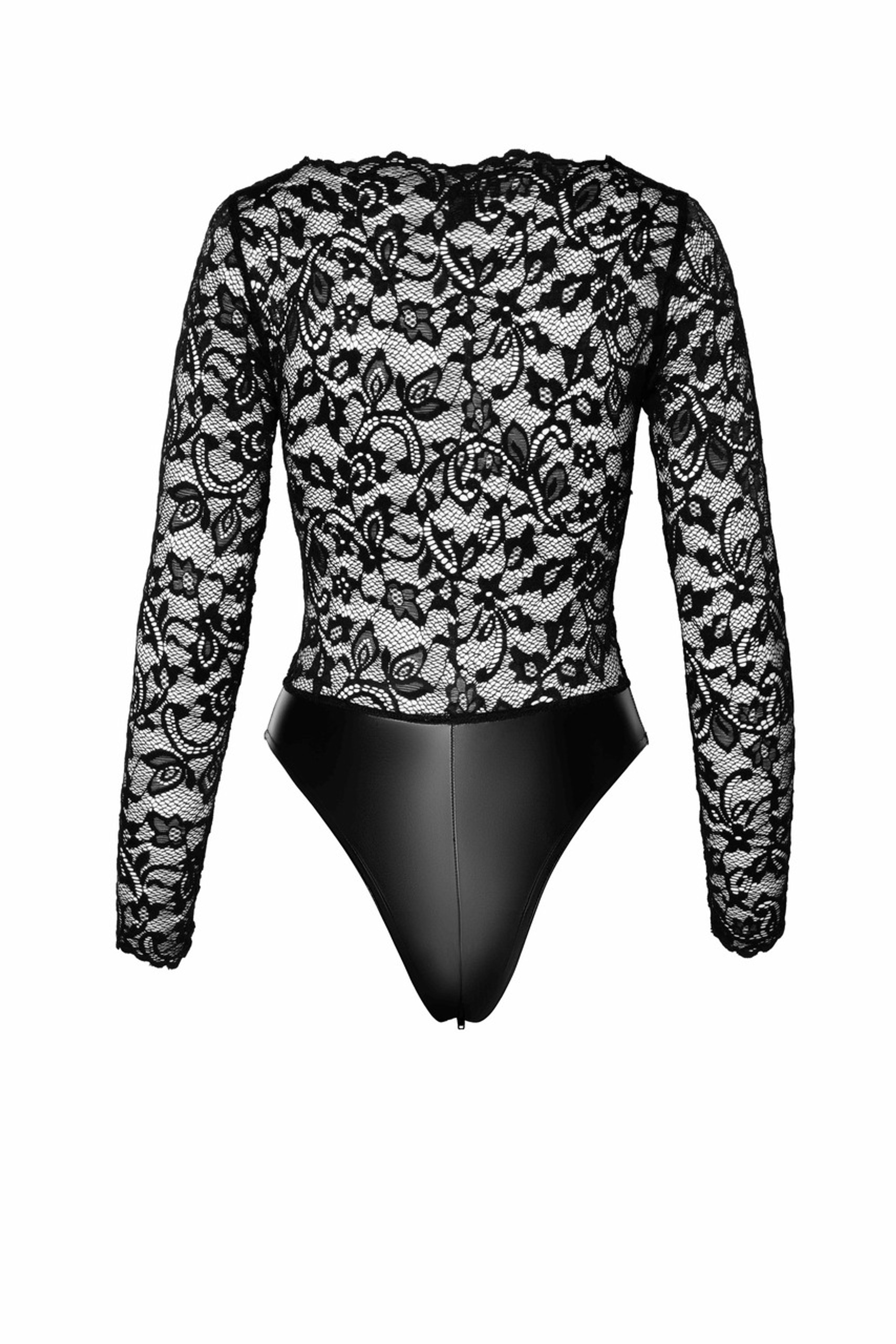 Noir Handmade F296 Psyche Bodysuit aus Spitze und Wetlook