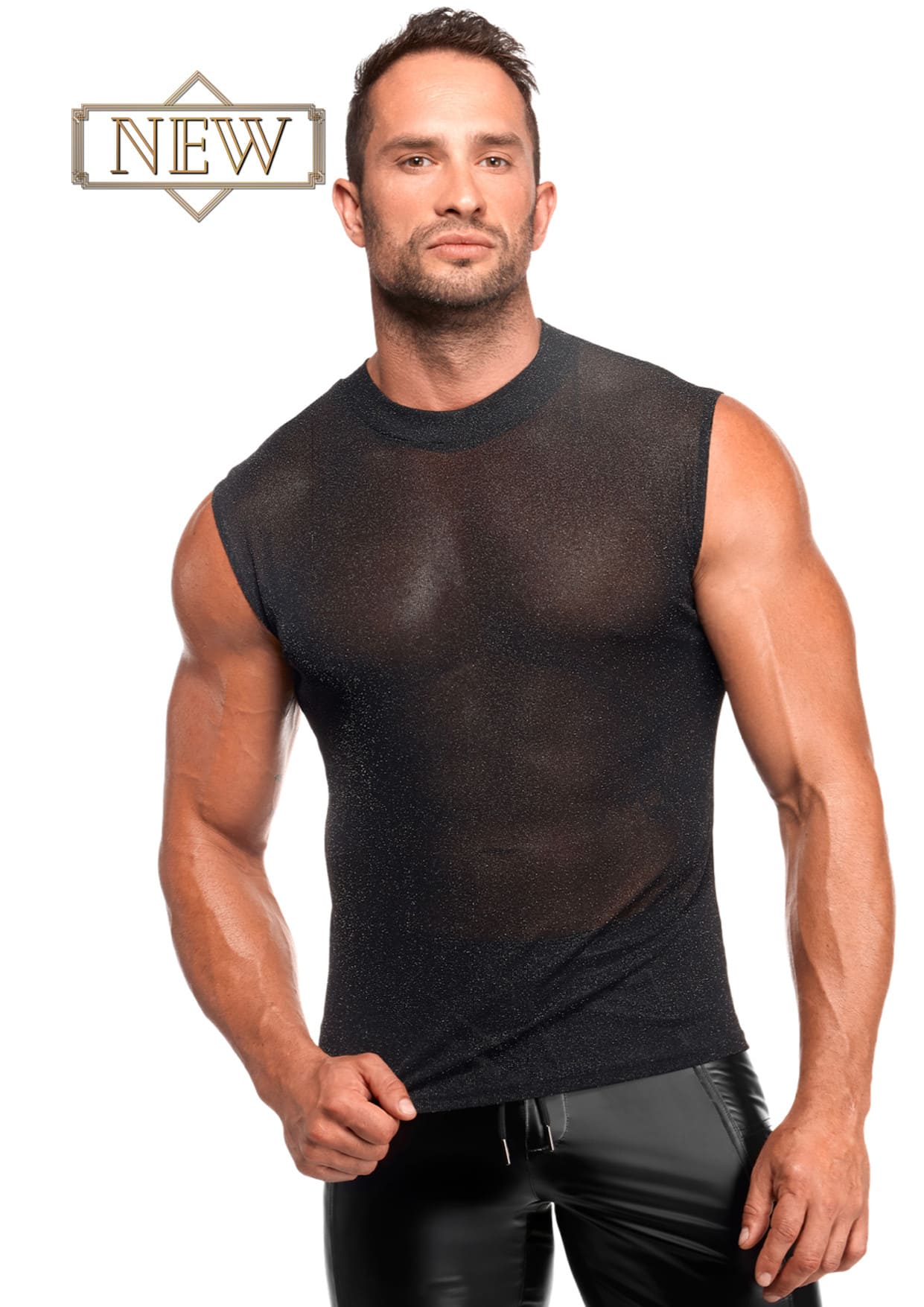 Noir Handmade H083 Onyx skin Tank Top transparent