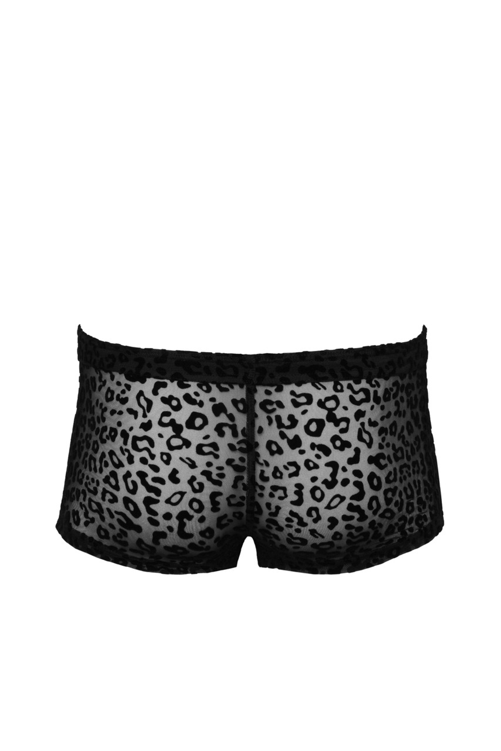 Noir Handmade H072 Kurze Shorts mit Leopardenfell