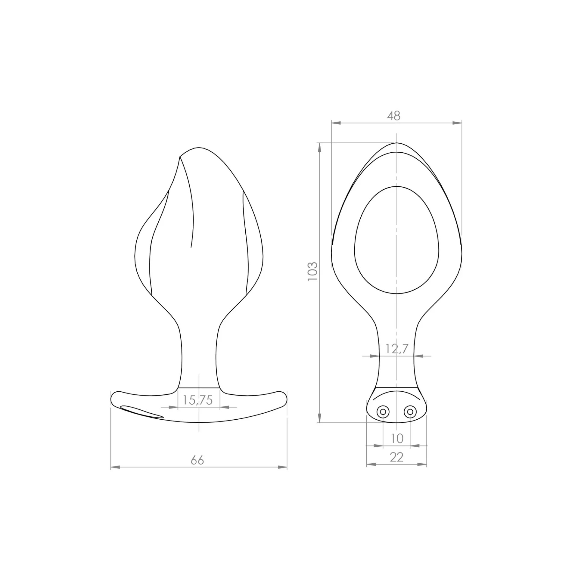 Mystim Buttplug Rocking Force L, Analplug, E-Stim Plug, Elektrostimulation 46271