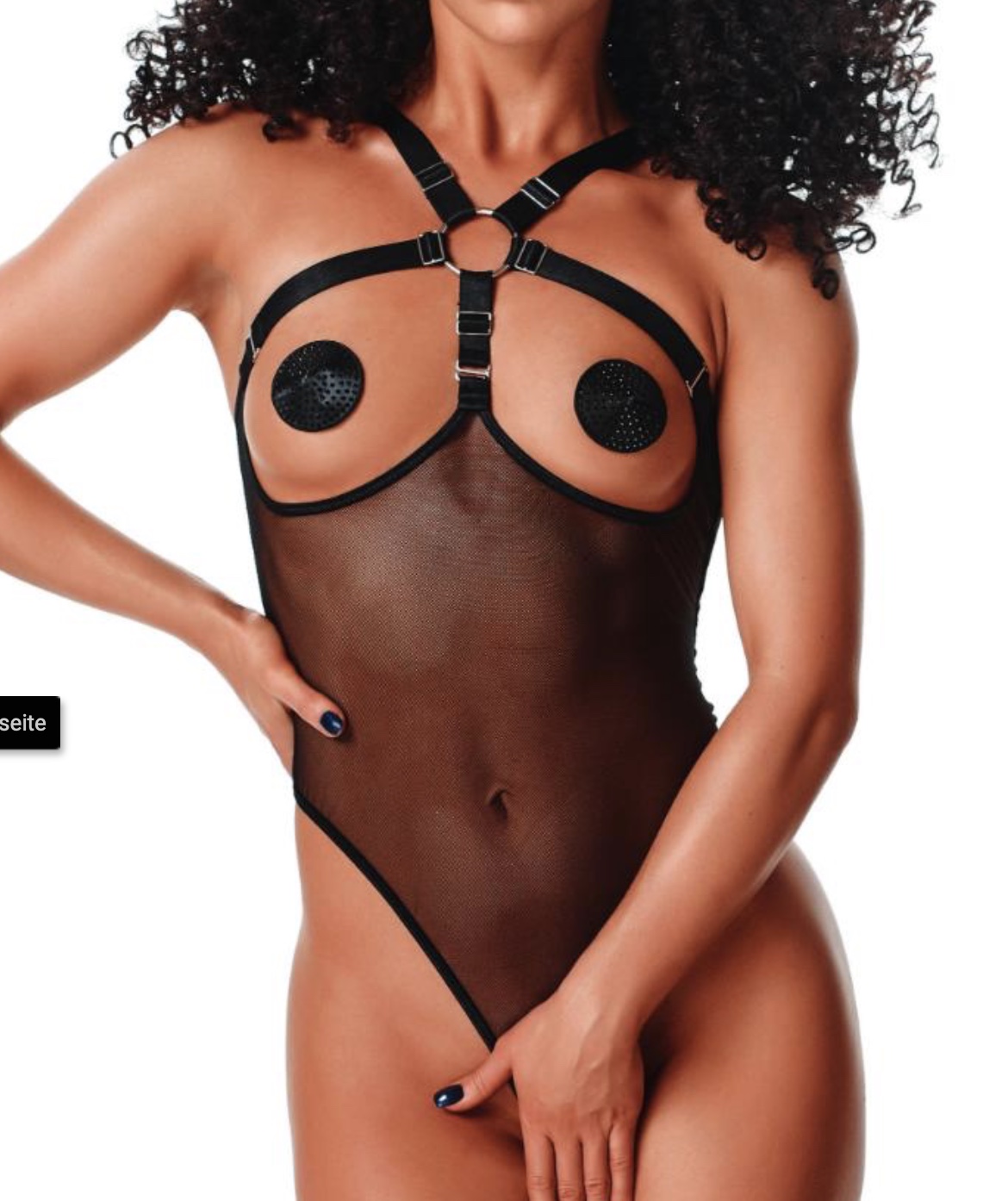 demoniq LXAbril001 transparenter Mesh Body Ouvert mit Harness demoniq LXAbril001 transparenter Mesh Body Ouvert mit Harness