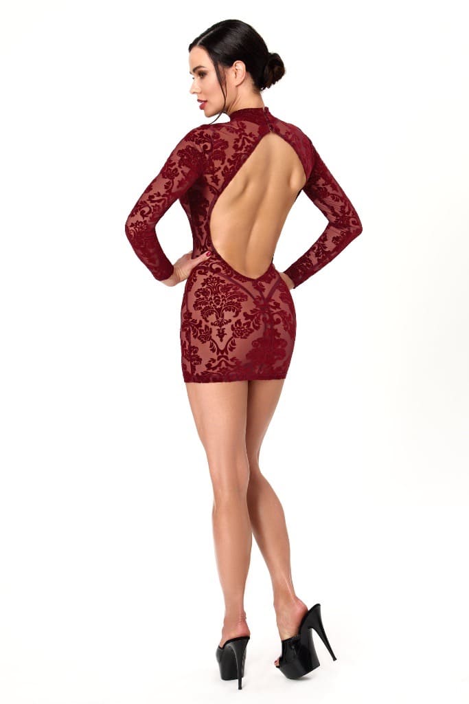 Noir Handmade F423 Masquerade Open-Back Mini Dress Noir Handmade F423 Masquerade Open-Back Mini Dress