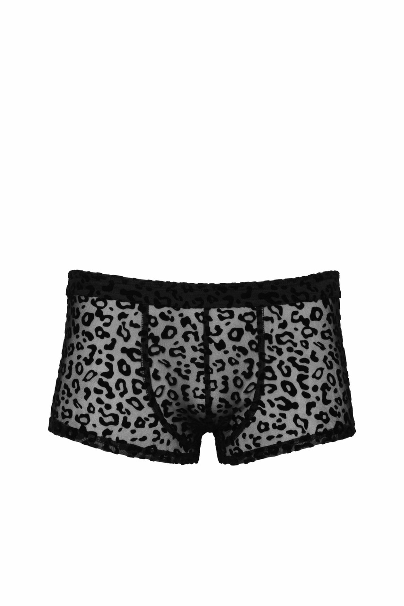 Noir Handmade H072 Kurze Shorts mit Leopardenfell