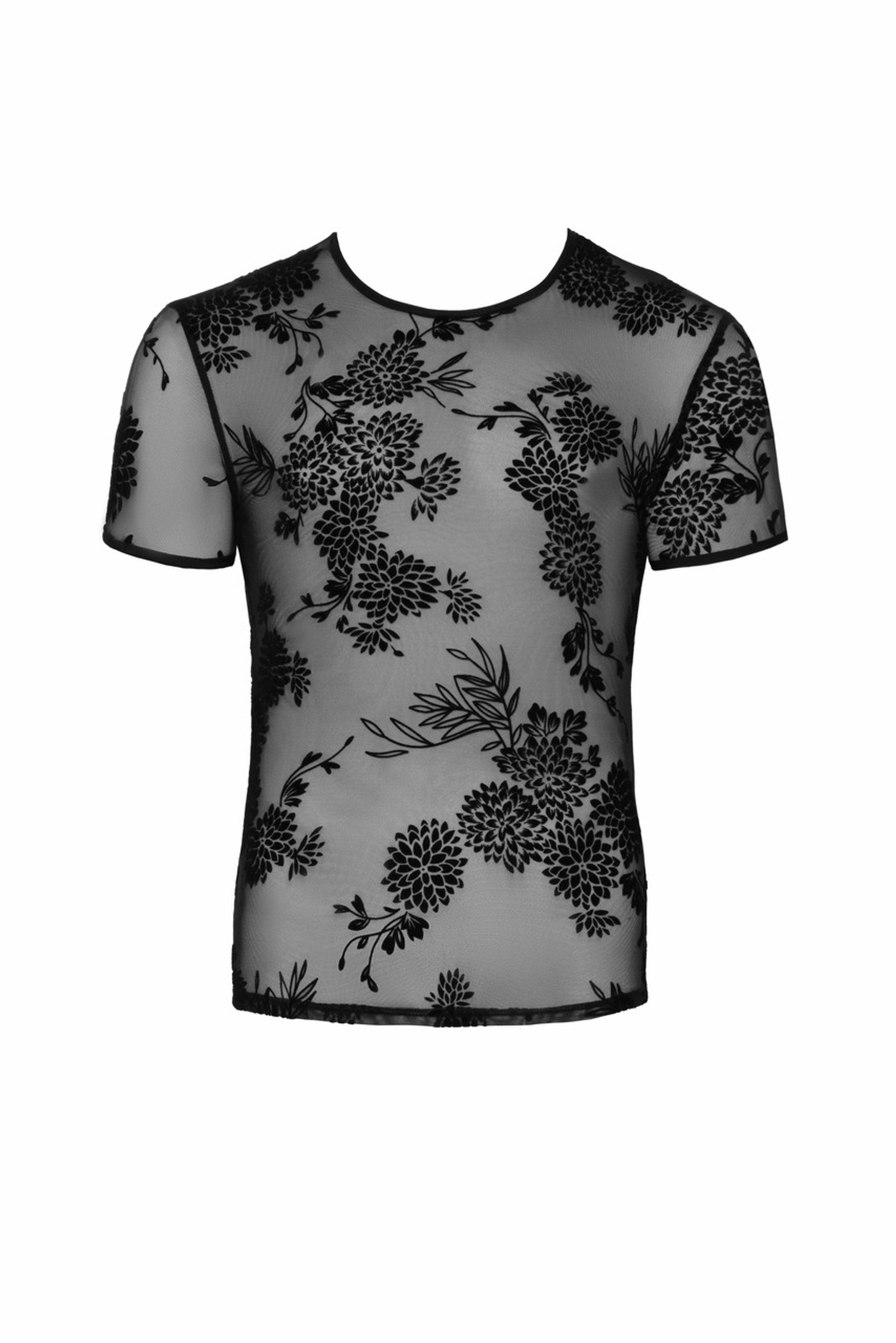 Noir Handmade H073 T-Shirt mit Flockstickerei