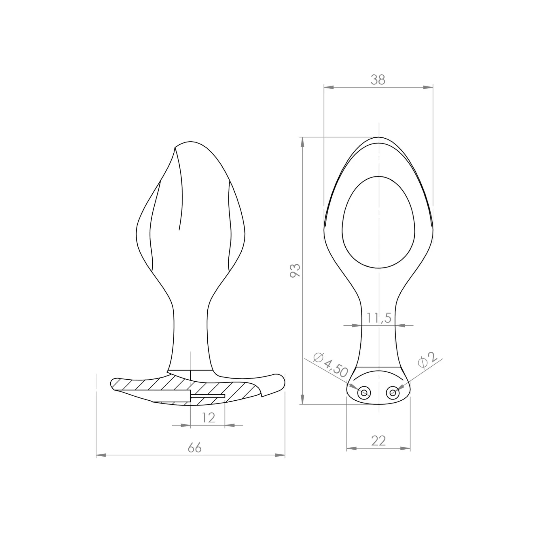 Mystim Buttplug Rocking Force S, Analplug, E-Stim Plug, Elektrostimulation 46270