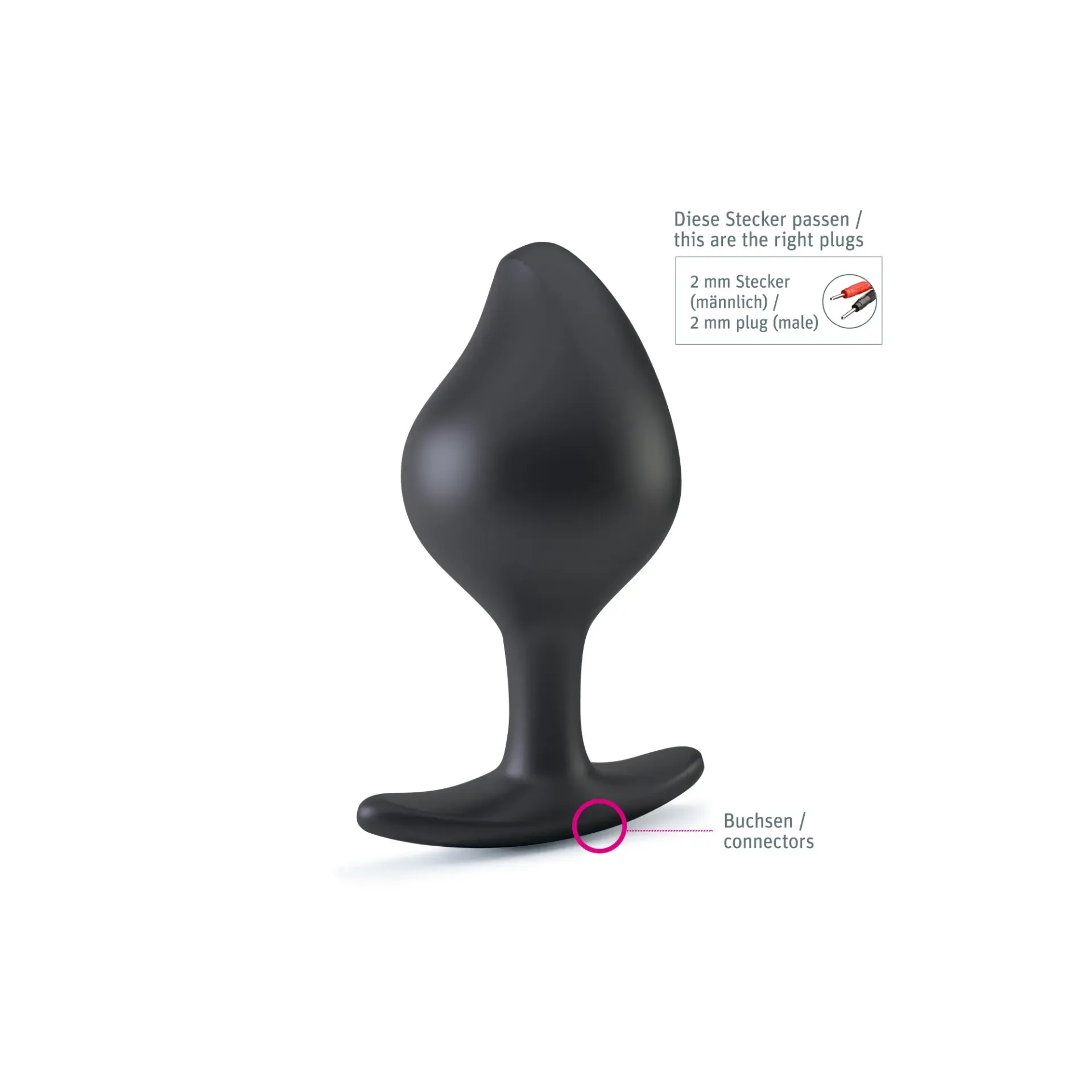 Mystim Buttplug Rocking Force L, Analplug, E-Stim Plug, Elektrostimulation 46271