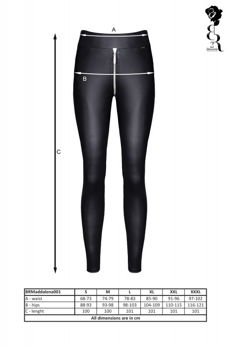 demoniq - Leggings BRMaddalena001 - schwarz - Reißverschluss