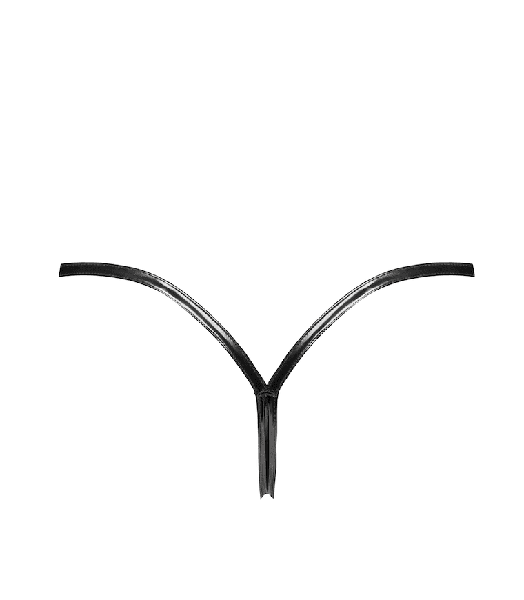 Noir Handmade P014 Dominae PVC-Höschen mit silbernem Verschluss