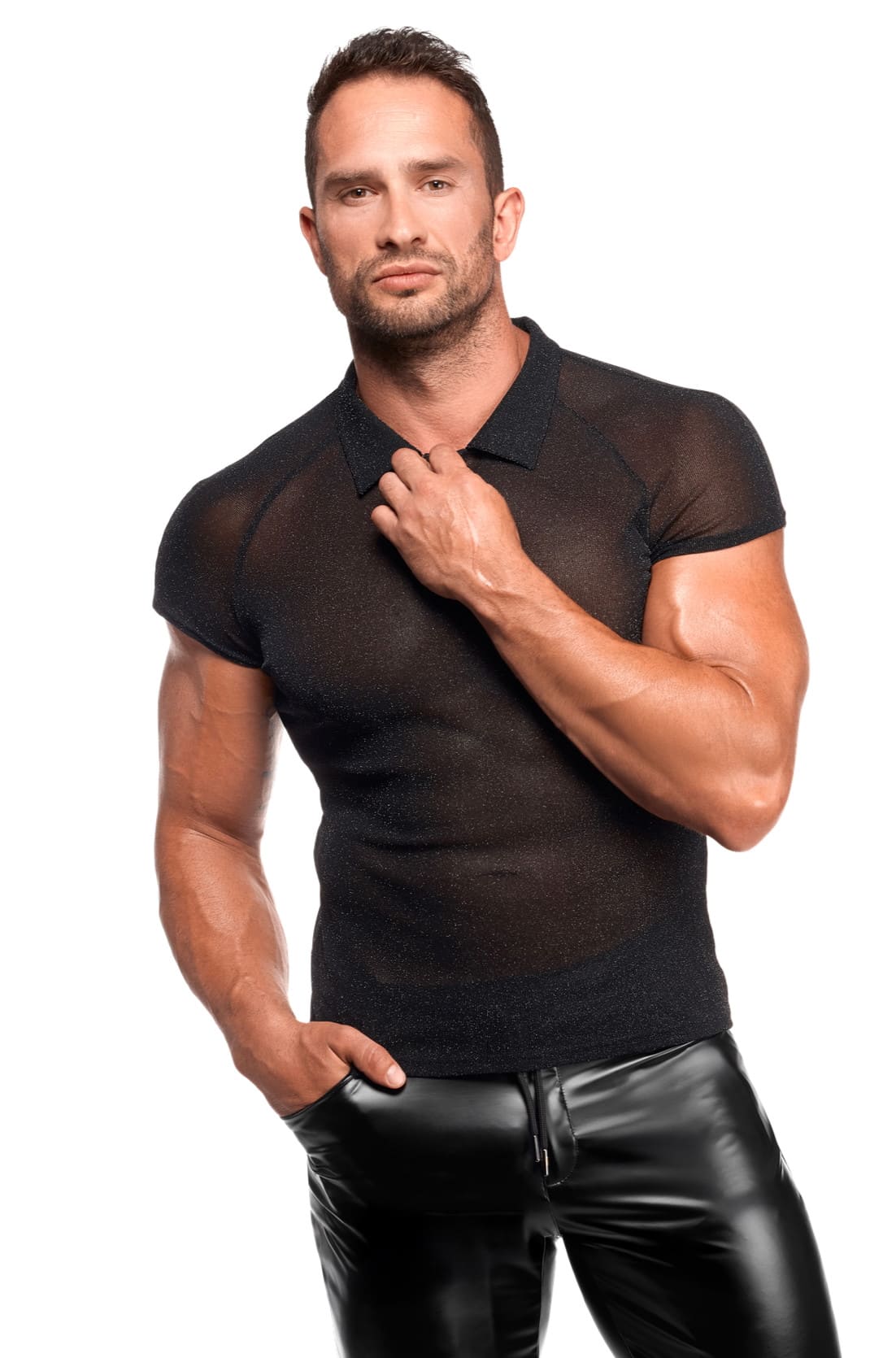 Noir Handmande H082 Onyx veil Polo Transparent